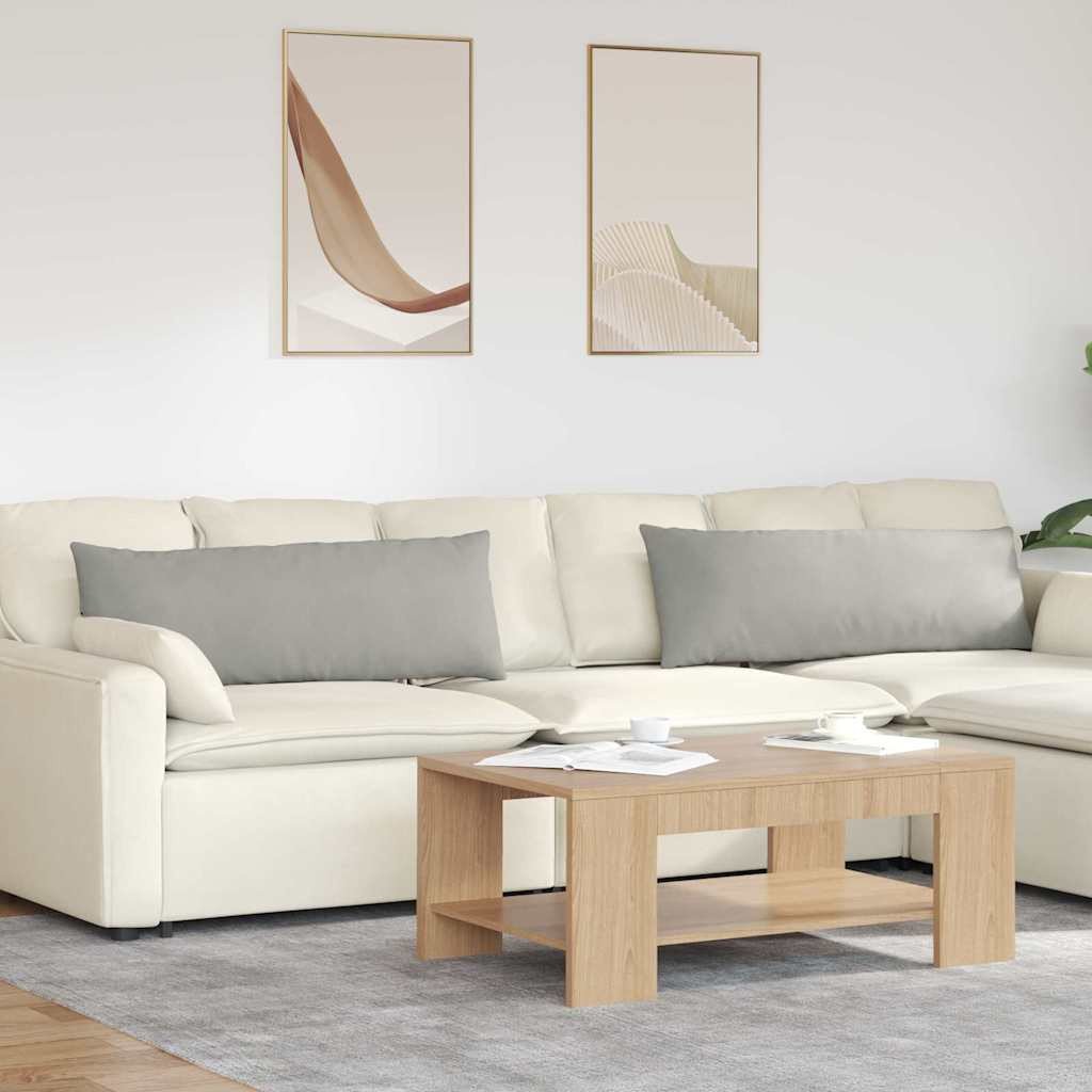 vidaXL Poduszki na sofę 2 pcs Jasnoszary 120 x 40 cm tkanina