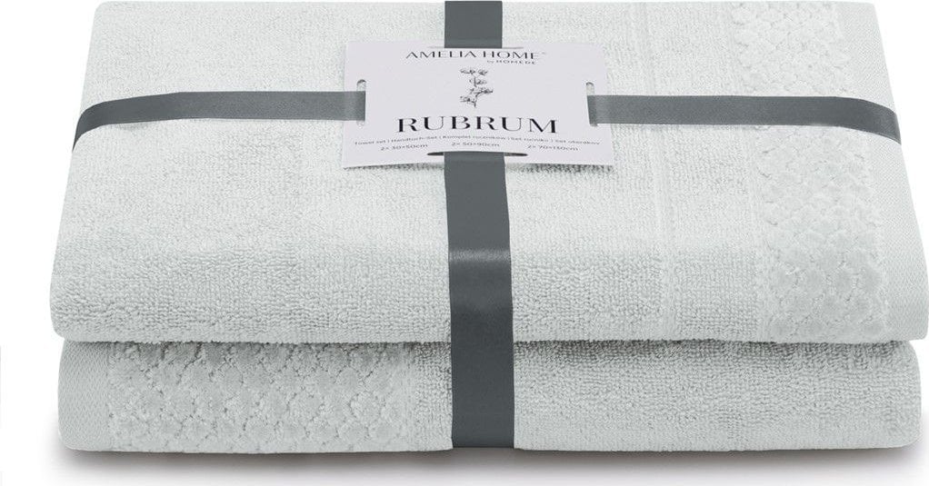 AmeliaHome Ręcznik Rubrum szary 50x90+70x130 AmeliaHome