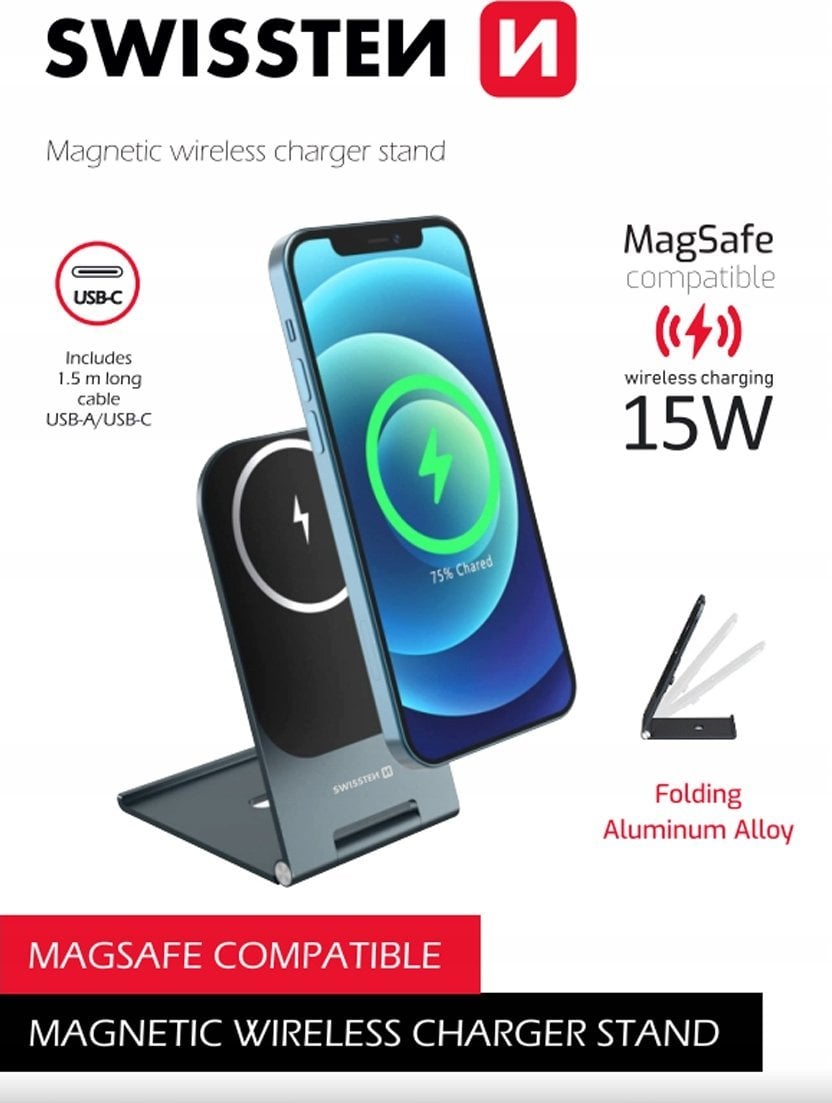Ładowarka Swissten Wireless Charger Ultra Thin (Magsafe Compatible)
