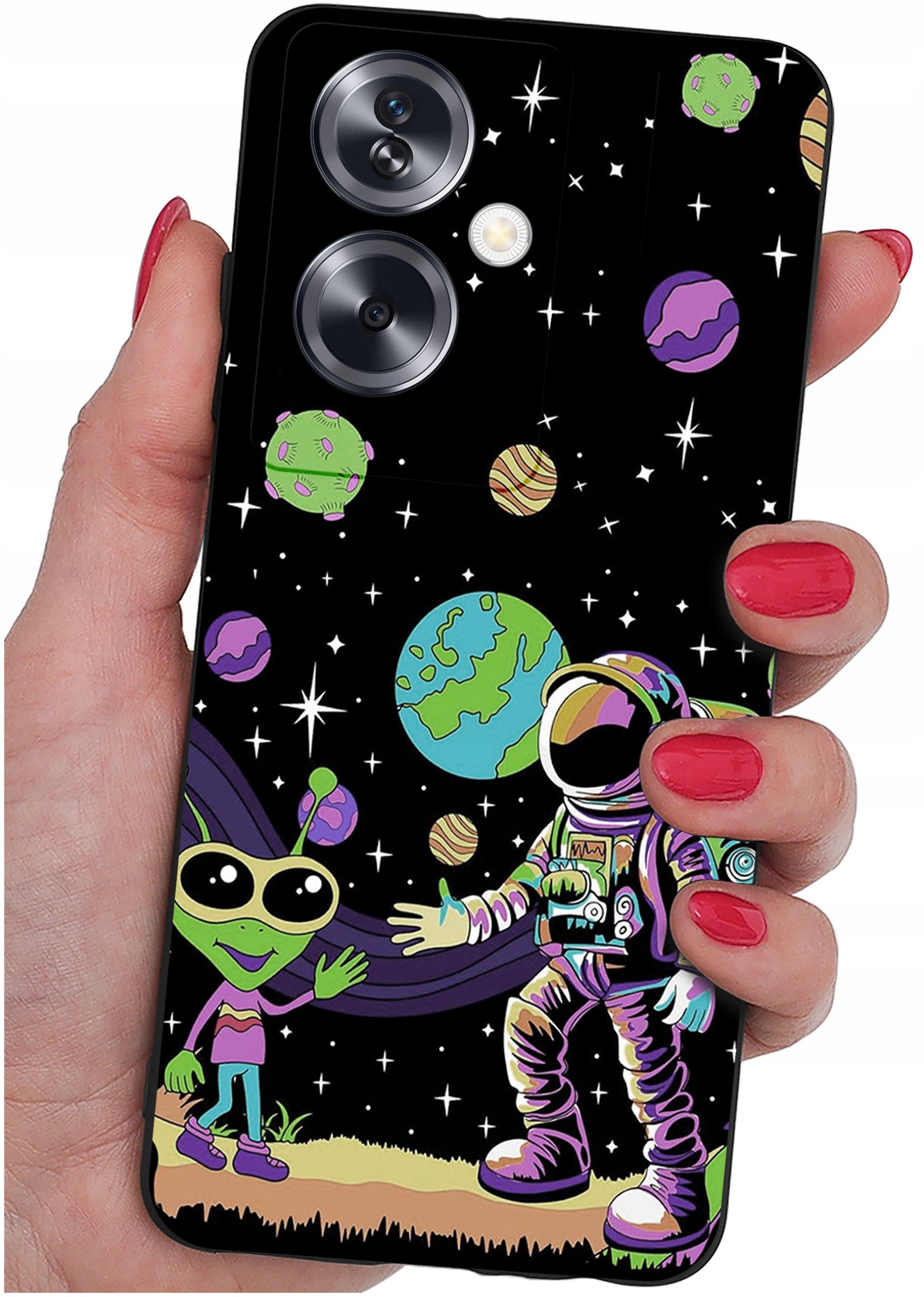 ETUI do Oppo A79 5G WZORY |SILIKONOWE MATT CASE + SZKŁO ochronne 9H