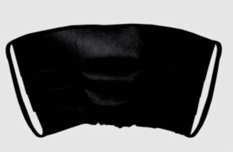 NTT System maseczka ochronna fizelina PP 70g/m2 jednowarstwowa czarma