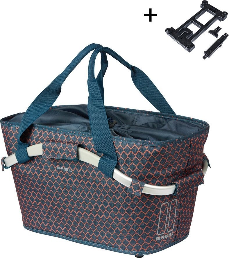 Torba na bagażnik BASIL FLAIR CARRY ALL REAR BASKET, MIK z adapterem do mocowania, 22L, Wodoodporna, Navy (NEW 2025)