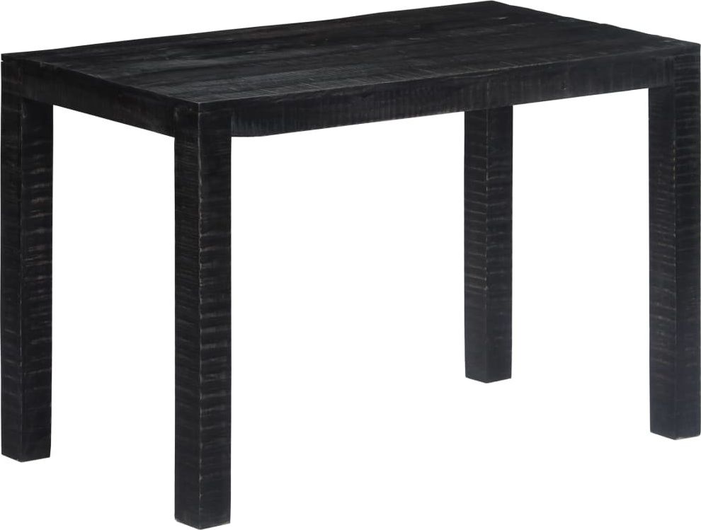 vidaXL Stół jadalniany, czarny, 118 x 60 x 76 cm, lite drewno mango