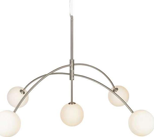 Lampa wisząca Markslojd HEAVEN Pendant 5L Steel/Opal (107559) Markslojd - żyrandol