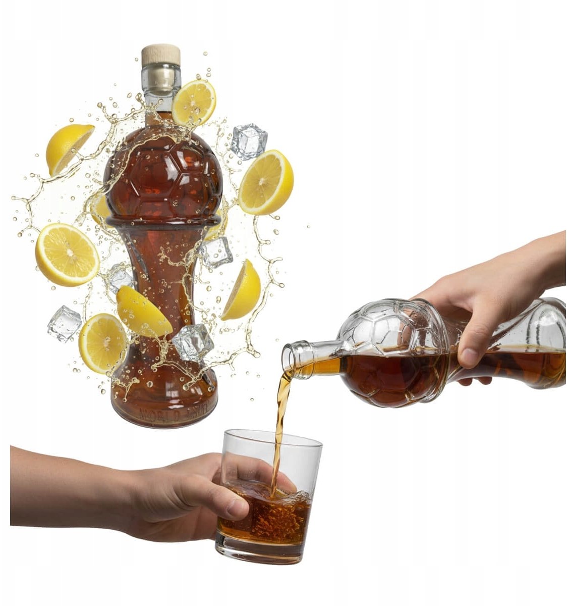 Butelka Szklana PIŁKA LEGEND 500ml Karafka Puchar na Prezent Nalewki Syrop