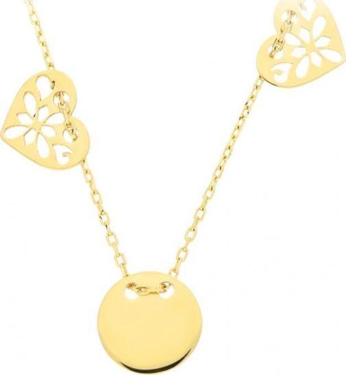 Lovrin Złoty naszyjnik 375 celebrytki z zawieszkami 1,3g