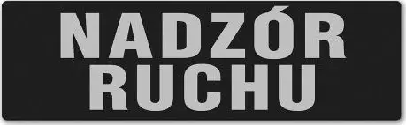 Polska Firma Emblemat NADZÓR RUCHU odblaskowy na rzepie 31 x 10 cm