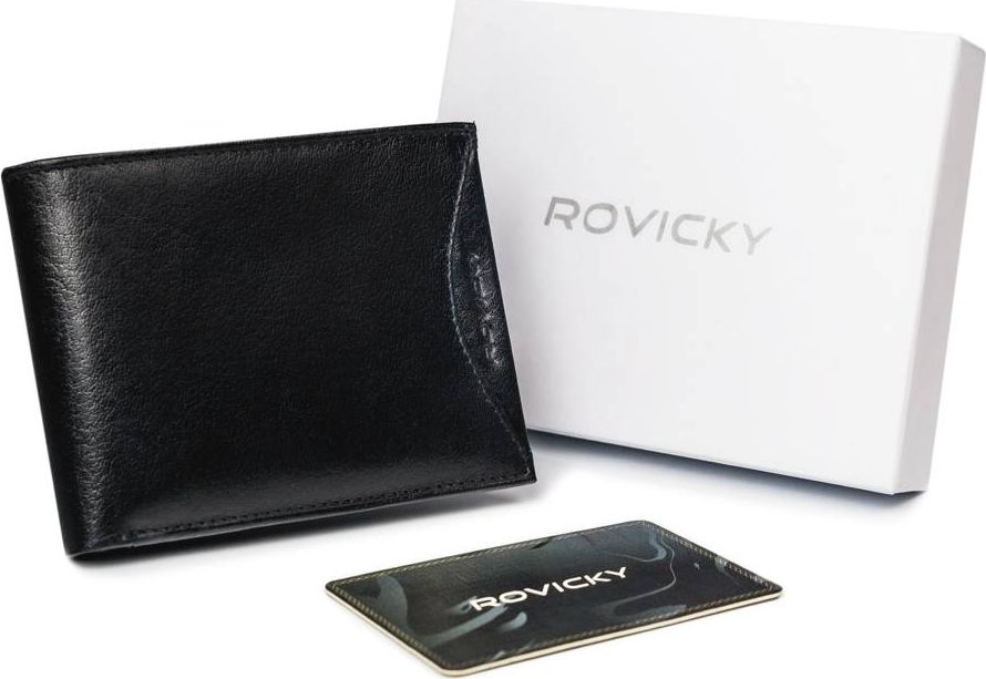 Rovicky Portfel męski czarny Rovicky 1531-03-BOR-1201 BLA