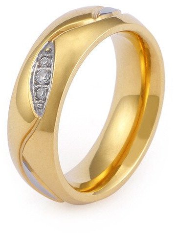 PIĘKNA PIERŚCIONEK OBRĄCZKA CYRKONIE 316L r.19