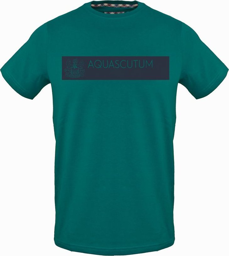 Aquascutum T-shirty marki Aquascutum model TSIA117 kolor Zielony. Odzież Męskie. Sezon: Wiosna/Lato XL