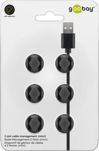 Organizer Goobay Uchwyt Czarny 6 sztuk (70362)