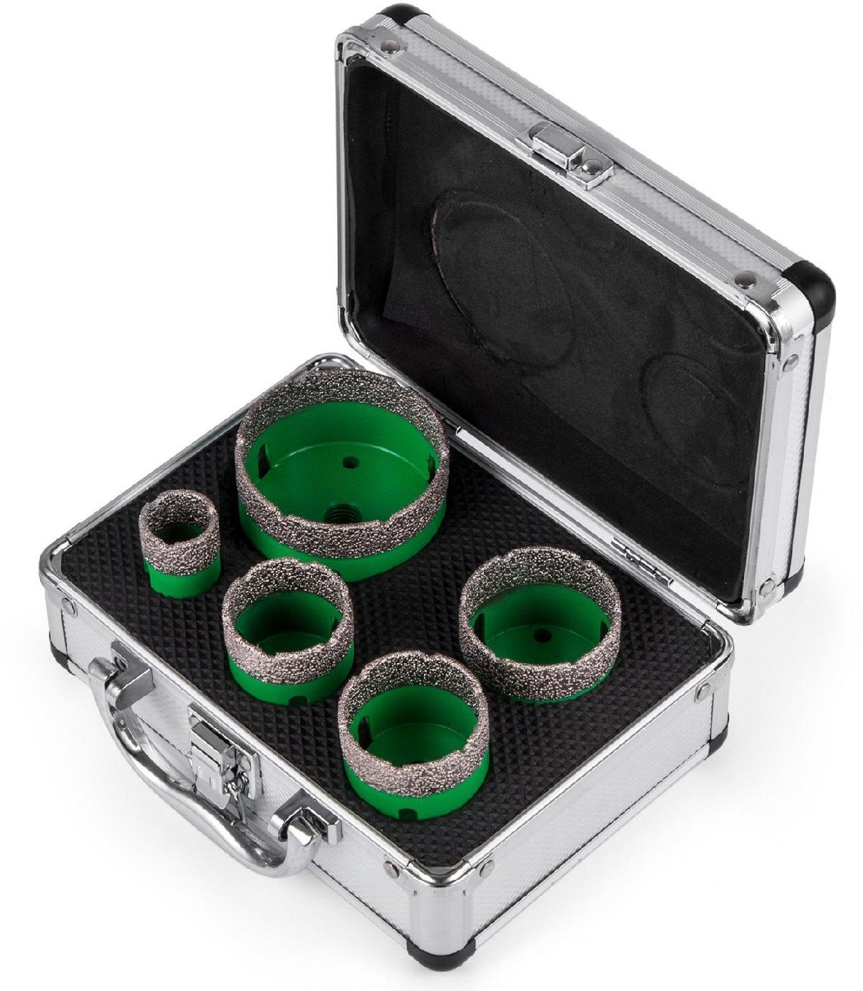 Korona diamentowa zestaw 5szt M14 22-65mm do płytek granitu szkła wiertło