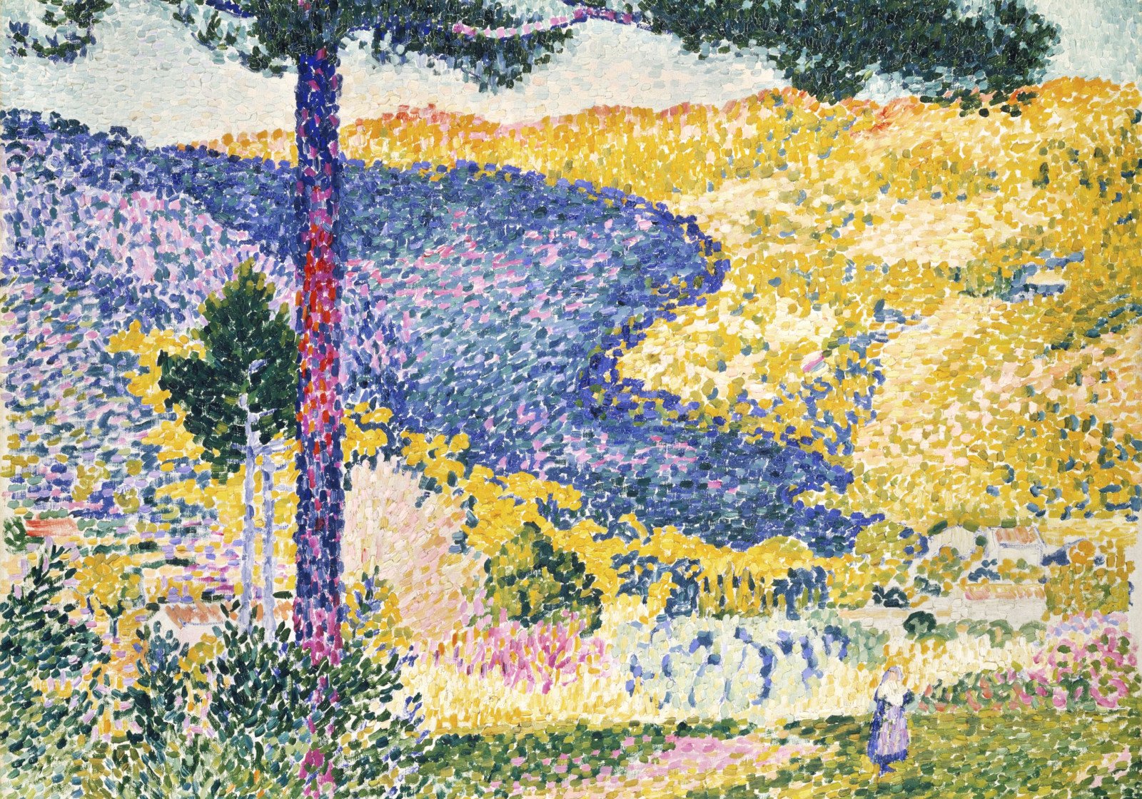 Plakat 100x70cm Valley with Fir, Henri-Edmond Cross do Salonu