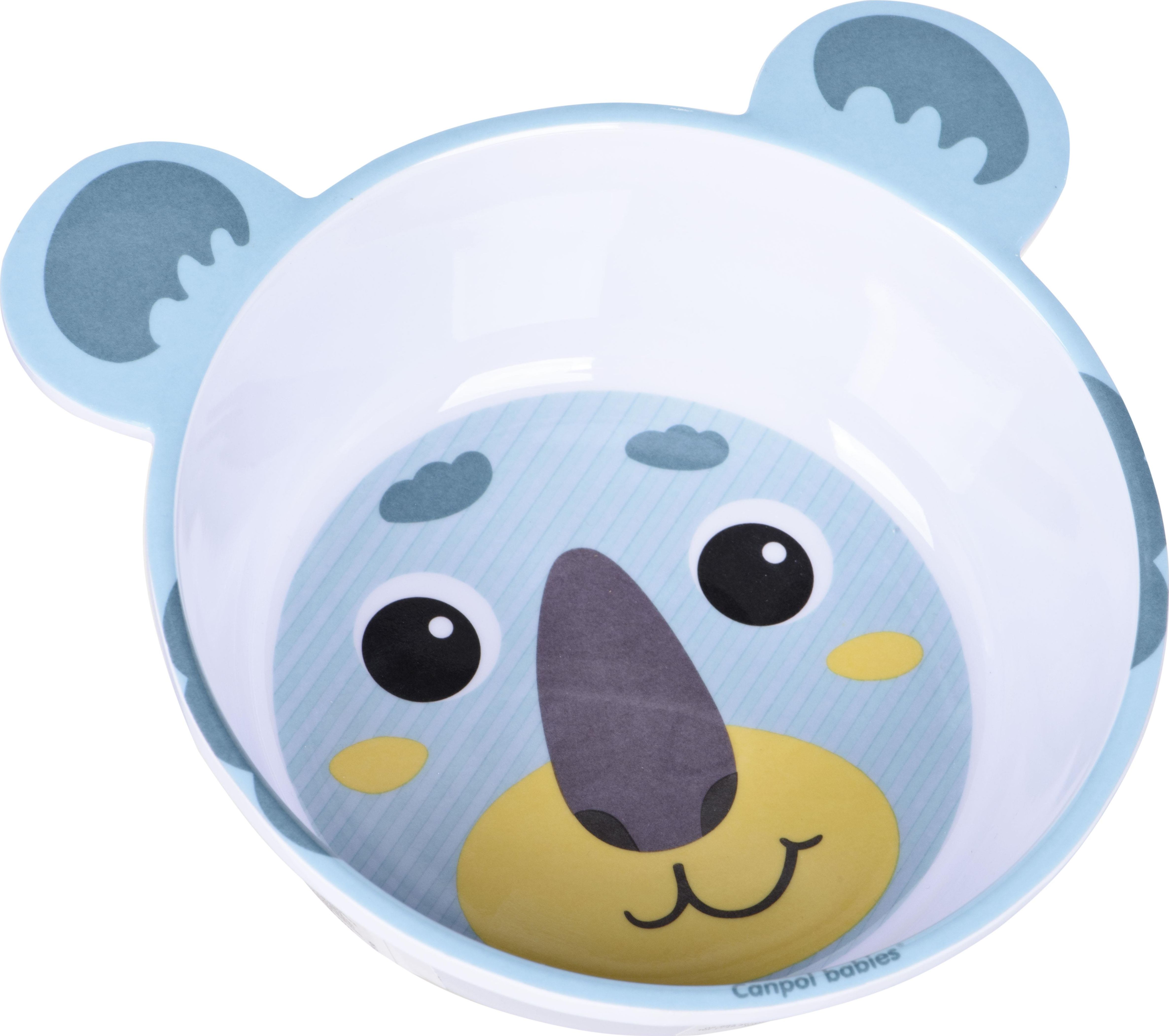 Canpol Canpol Melamina miseczka antypoś. z uszami zielona