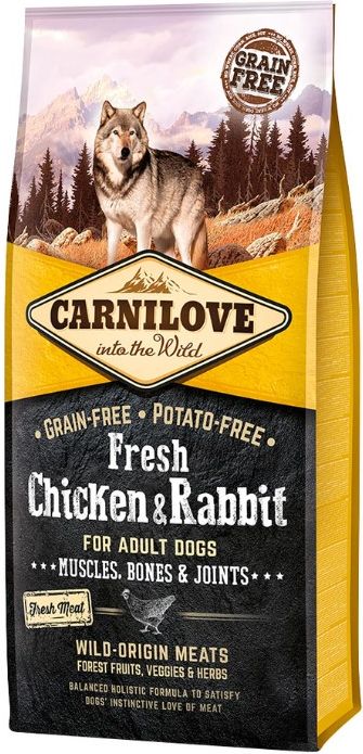 Carnilove Dog Fresh Chicken & Rabbit Adult - kurczak i królik 12kg