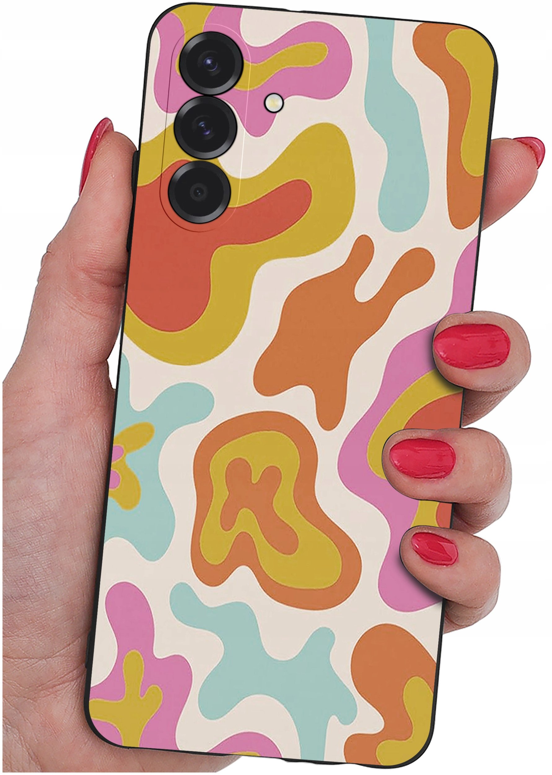 ETUI do Samsung A26 5G | WZORY | SILIKONOWE MATT CASE + SZKŁO 9H