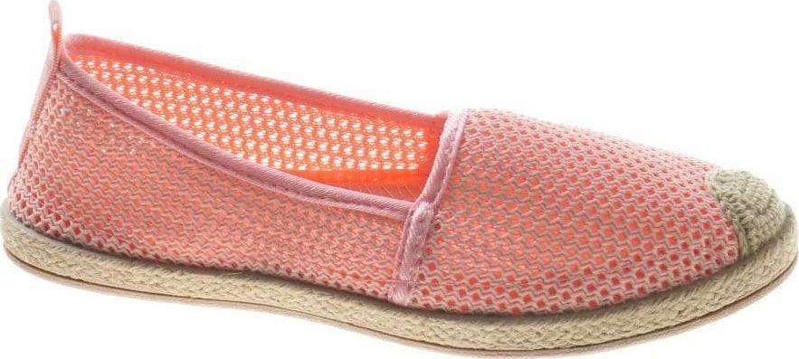 Pantofelek24 Ażurowe różowe espadryle- buty na lato /C2-3 8428 S195/ 39