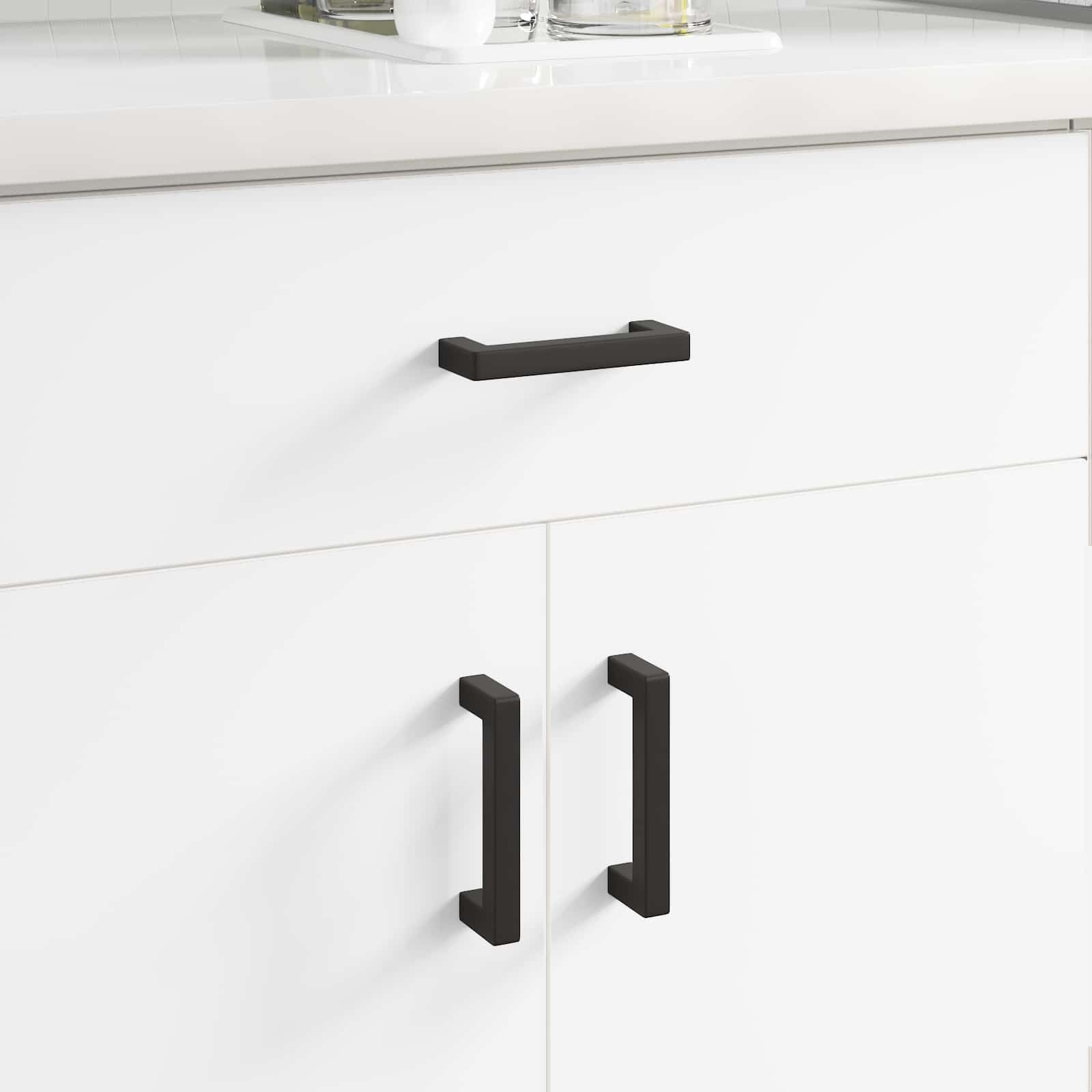 vidaXL Uchwyt meblowy 2 pcs Czarny 110 x 12 x 36 mm Żelazo