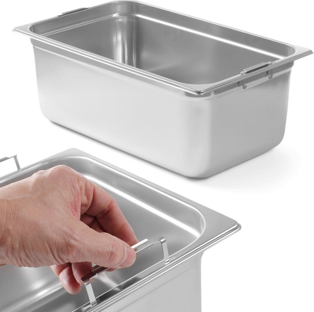 Hendi Pojemnik GN z chowanymi uchwytami stal nierdzewna GN1/1 530x325mm wys. 200mm - Hendi 803202