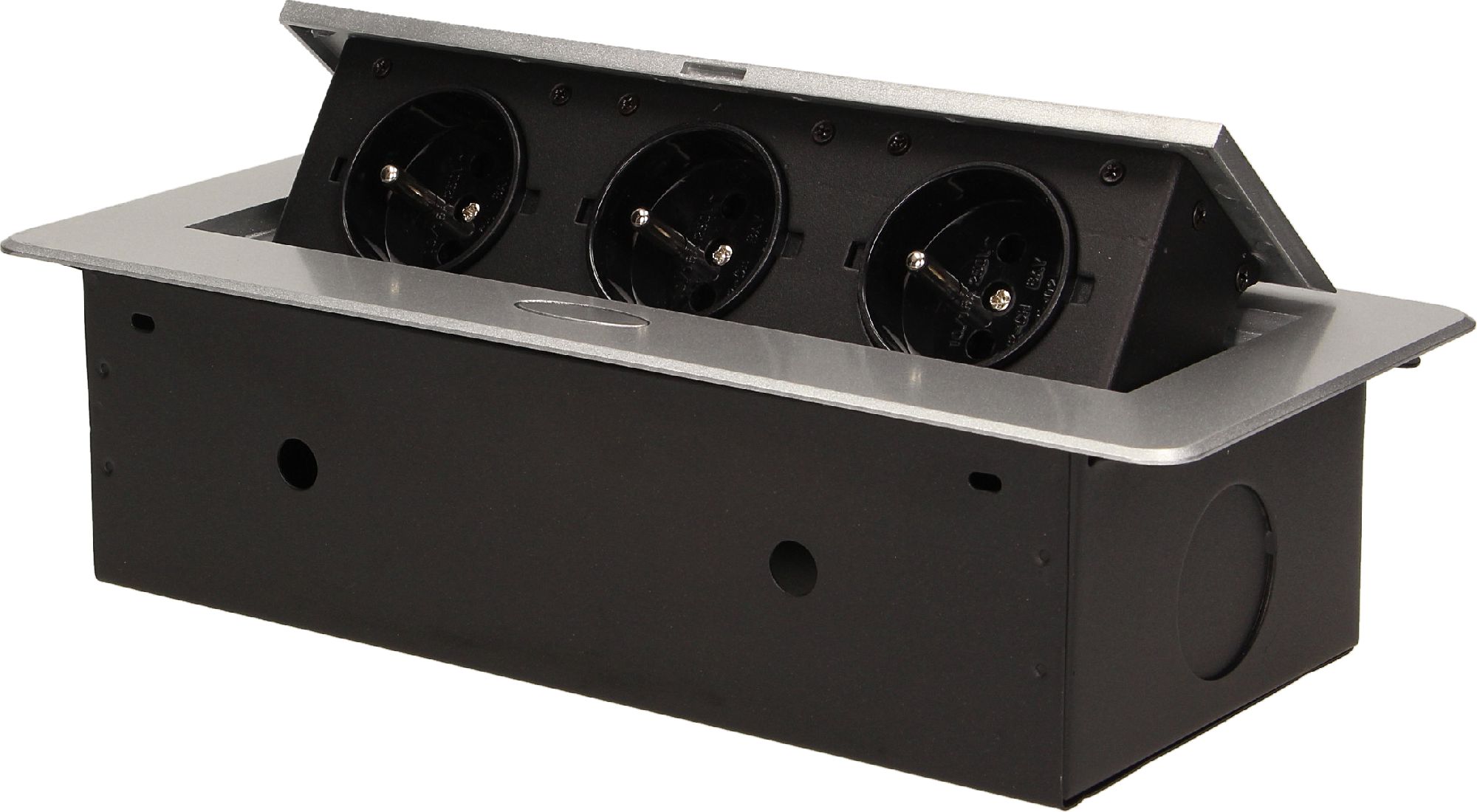 Orno Gniazda wpuszczane w blat 3x230V Srebrne (OR-AE-1336/G)