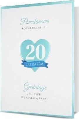 Pan Dragon Karnet B6 HM-200 20 Rocznica ślubu, serce HM200-2527