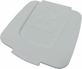 Kosz na śmieci Pokrywa do kosza do segregacji 50 l - biała, szkło bezbarwne