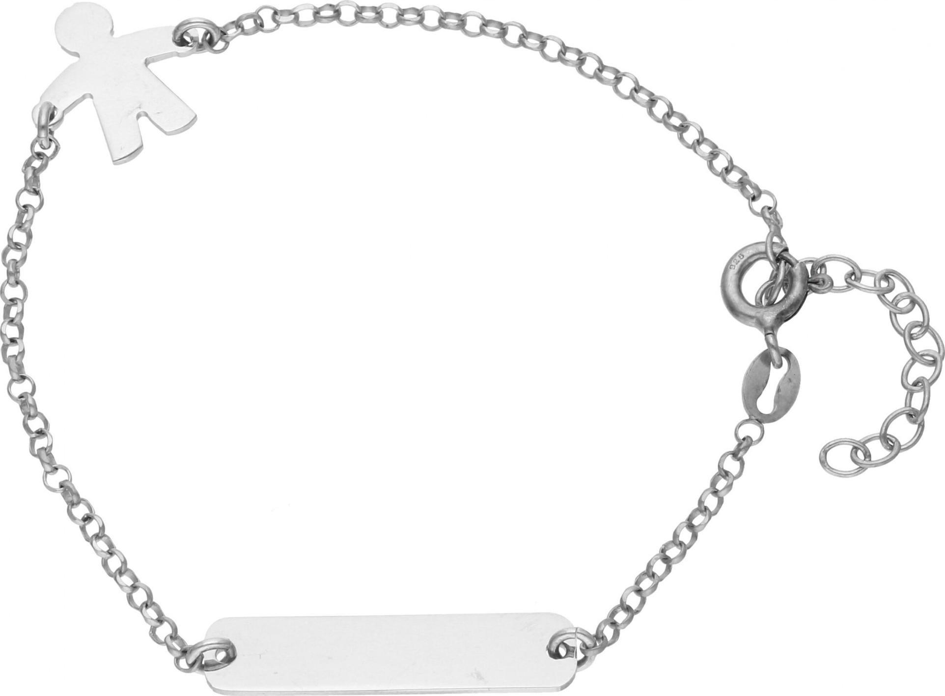 Rosanto Srebrna bransoletka z blaszką 20 cm 925