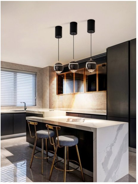 Lampa wisząca Immax Oprawa Zwieszana Neo Dormine Smart Stahovac Zigbee 3.0 Tuya - perłowy czarny (1674730)