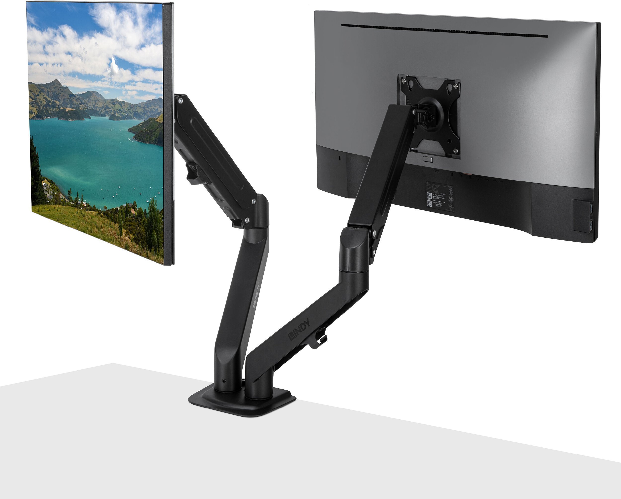 Lindy 40708 uchwyt / stojak do monitorów 68,6 cm (27") Biurko Czarny