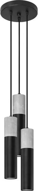 Lampa wisząca Lumes Czarna industrialna lampa wisząca tuba - S756-Borgis