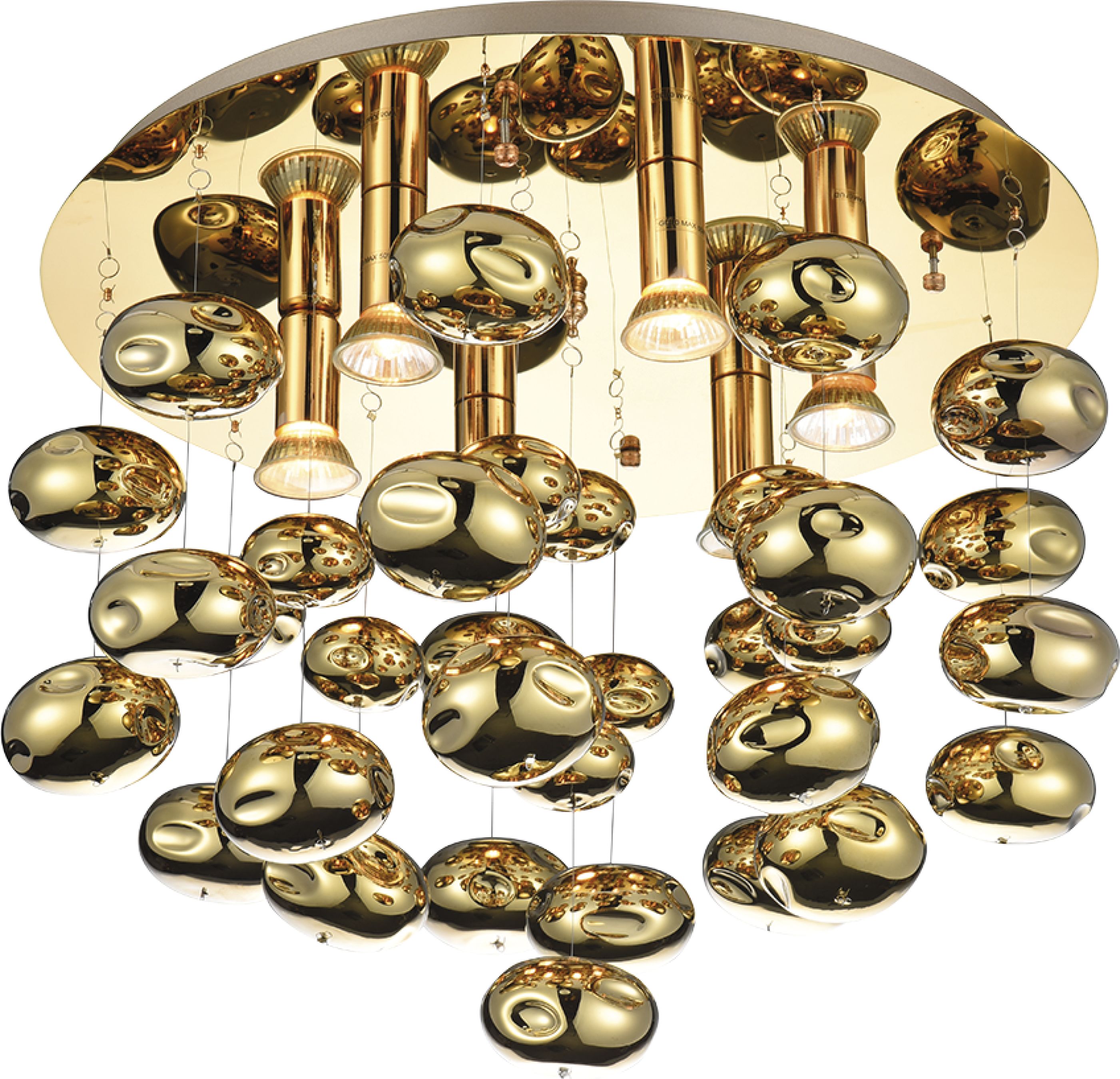 Lampa sufitowa Azzardo Plafon sufitowy metalowy złoty AZzardo LUVIA AZ3072