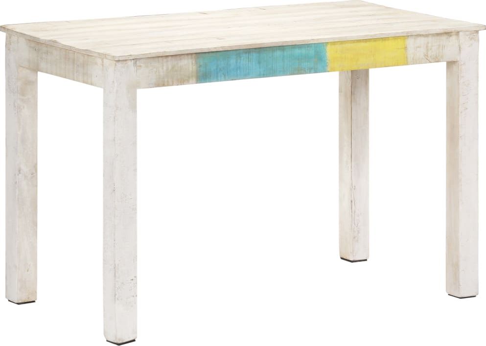 vidaXL Stół jadalniany, biały, 120x60x76 cm, lite drewno mango