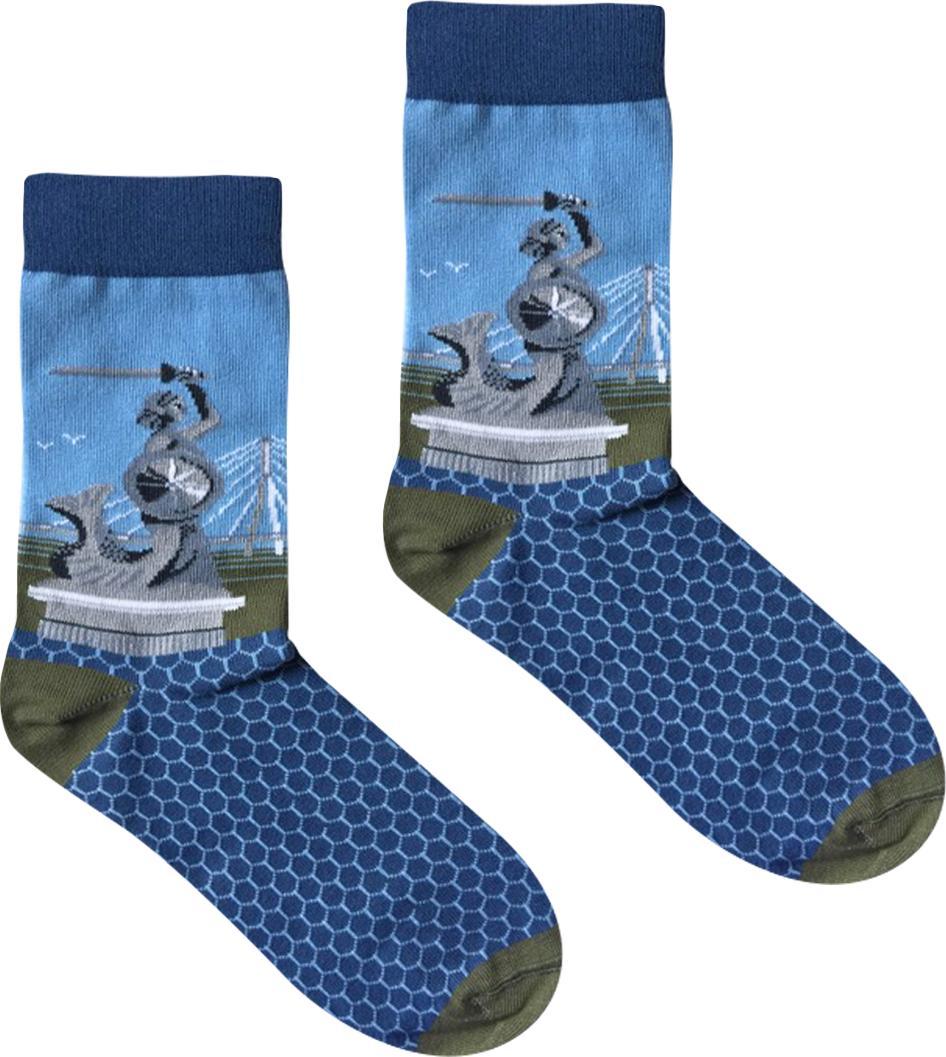 LOVE POLAND DESIGN SKARPETKI SYRENKA RETRO NIEBIESKA 42-46