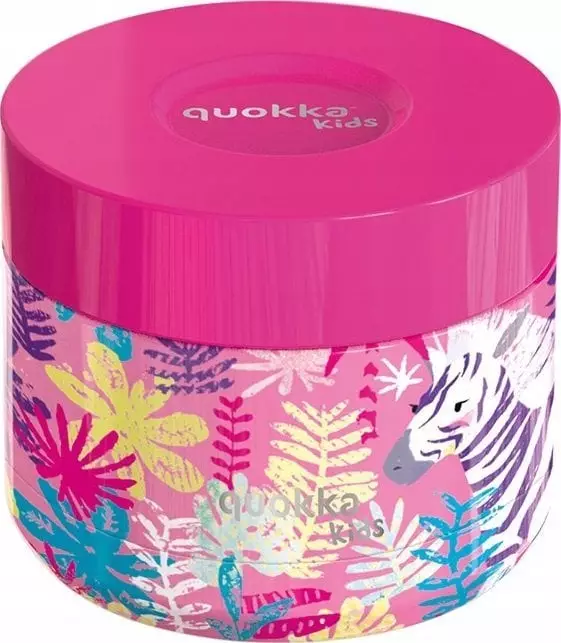 Quokka Quokka Whim Kids Food Jar - Lunchbox termiczny / termos obiadowy dla dzieci 369 ml (Zebras)