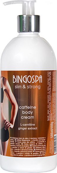 BingoSpa Kofeinowy krem do ciała z L-karnityną i ekstraktem z imbiru - slim body cream BingoSpa