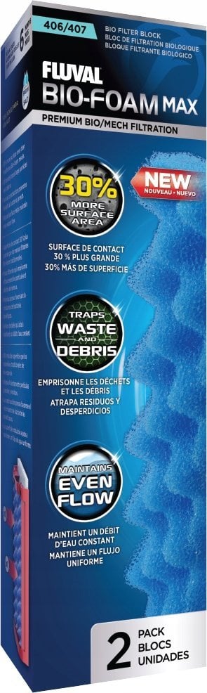 Fluval Wkład gąbkowy Fluval 407 Bio Foam MAX 2szt./op.
