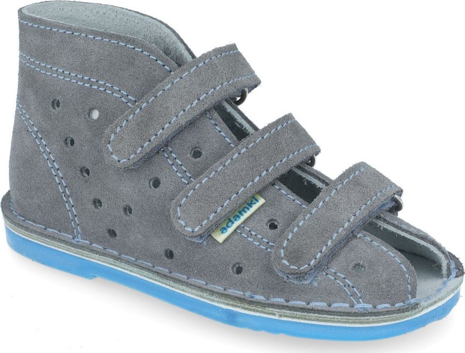 Adamki Obuwie chłopięce Adamki 012 profilaktyczne szary + niebieski 20