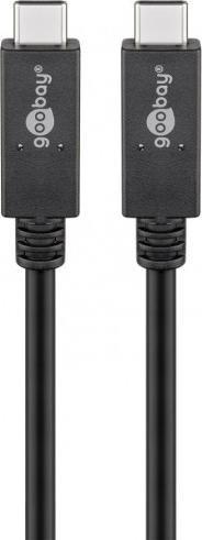 Kabel USB Goobay USB-A - USB-C 0.5 m Czarny (RB38872)