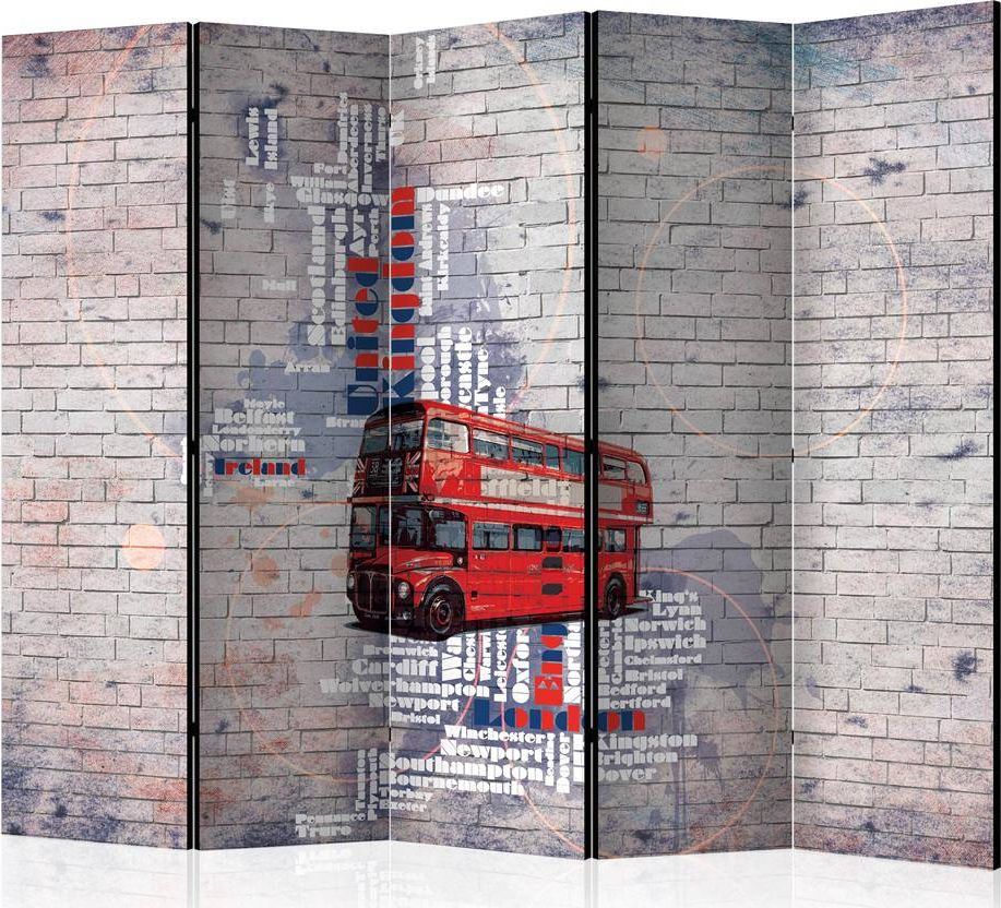Artgeist Parawan 5-częściowy - Mój Londyn... II [Room Dividers] uniwersalny