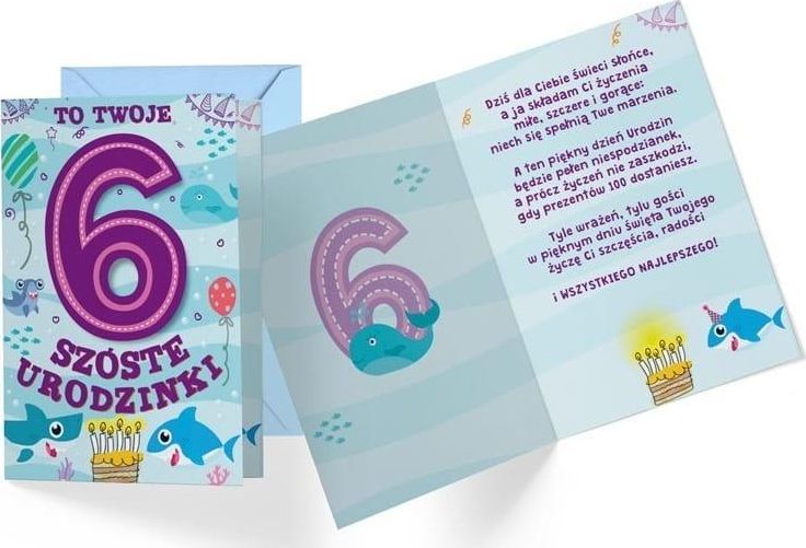 KUKARTKA Karnet B6 PR-290 Urodziny 6