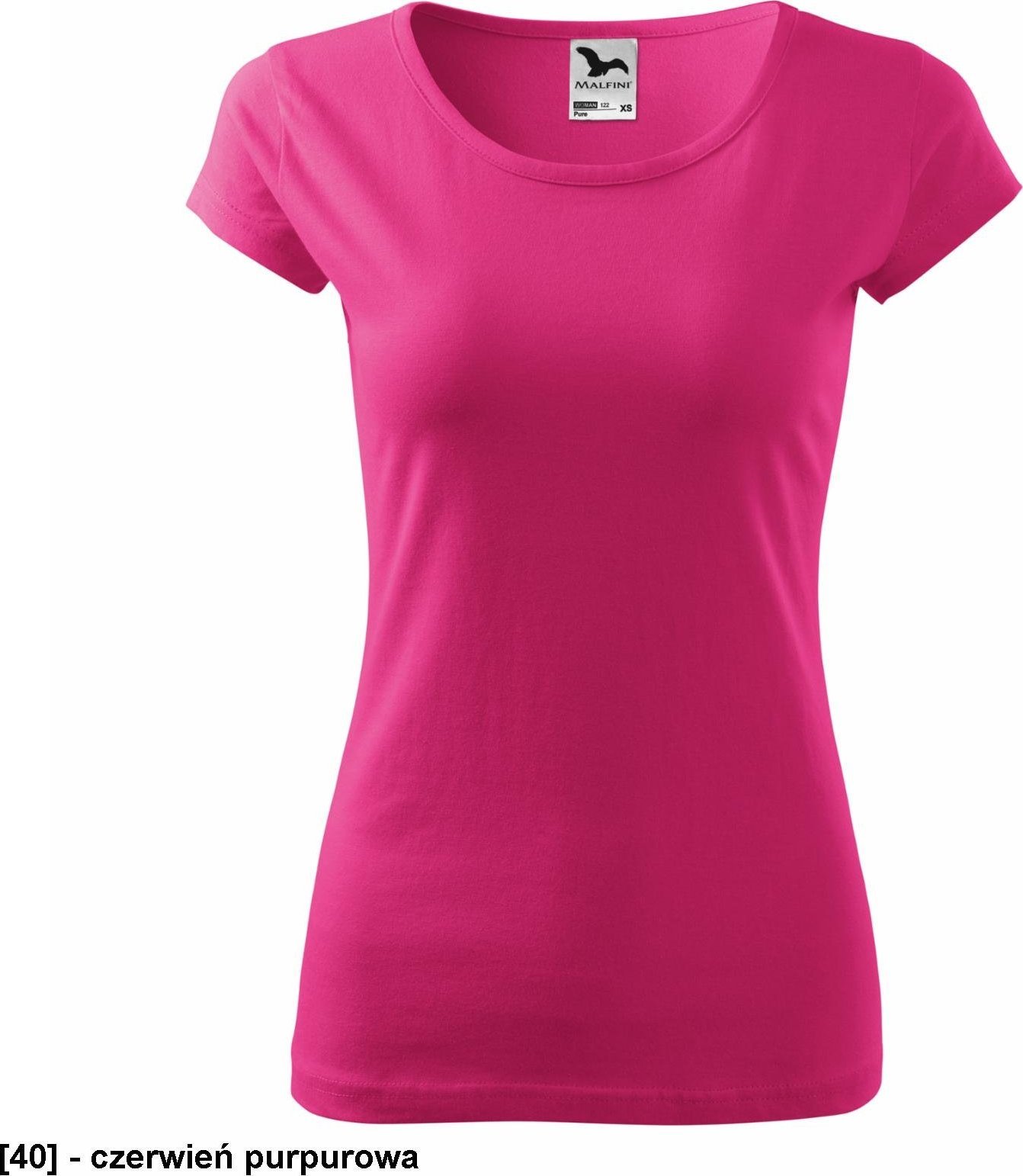 MALFINI Pure 122 - ADLER - Koszulka damska, 150 g/m - czerwień purpurowa XL