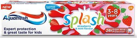 Aquafresh Splash Toothpaste pasta do zębów dla dzieci 3-8 lat Strawberry & Mint 50ml