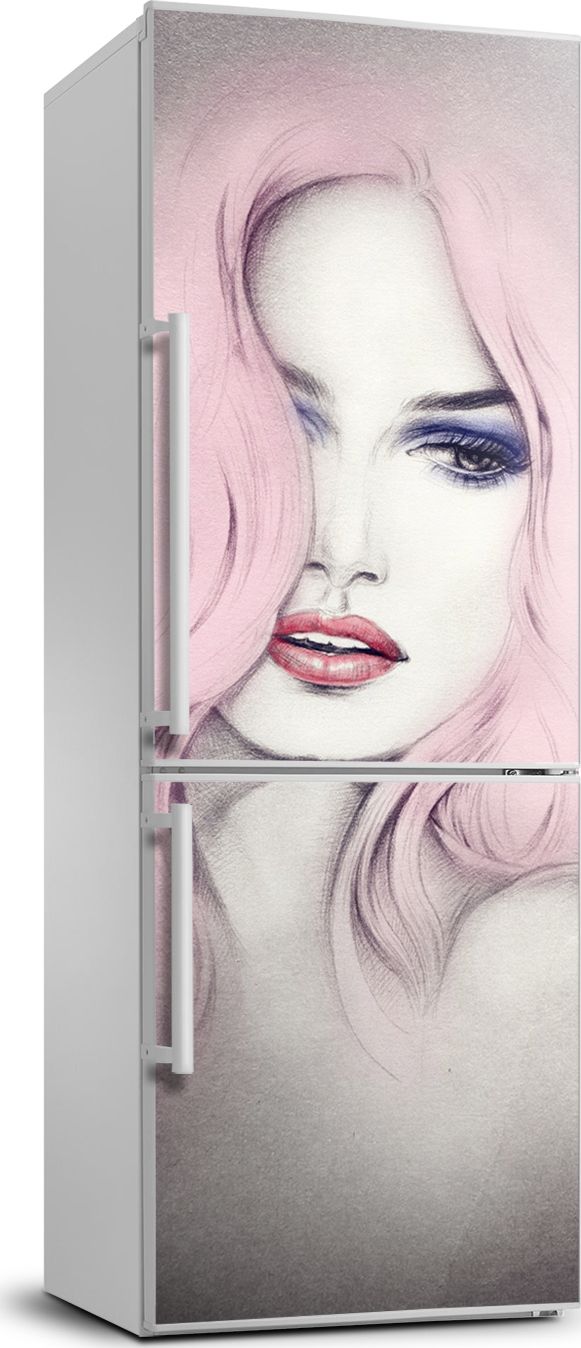 Tulup Naklejka samoprzylepna na lodówkę 60x180 cm Abstrakcja kobieta