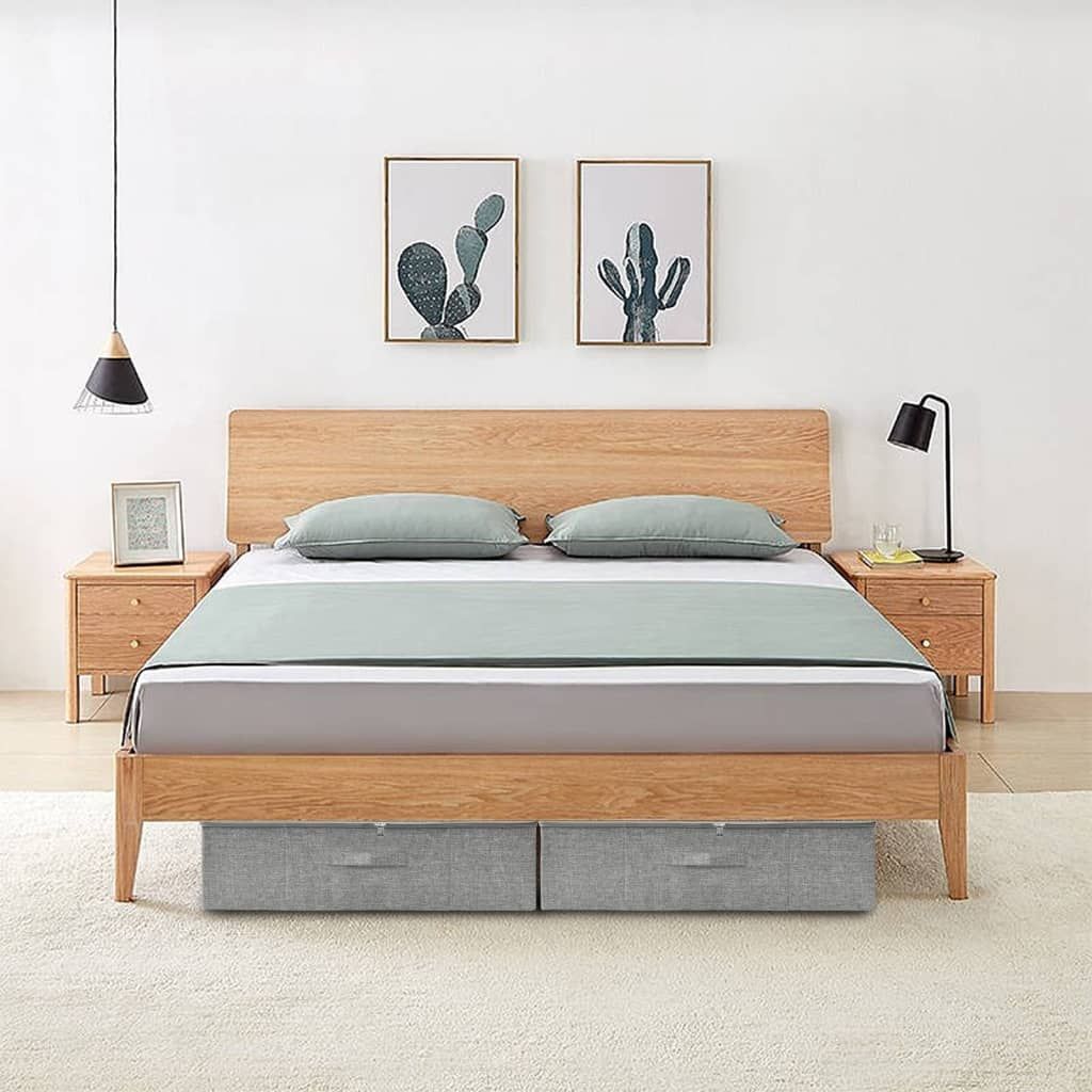 vidaXL Pojemnik, tkanina, 70x40x18 cm, szary