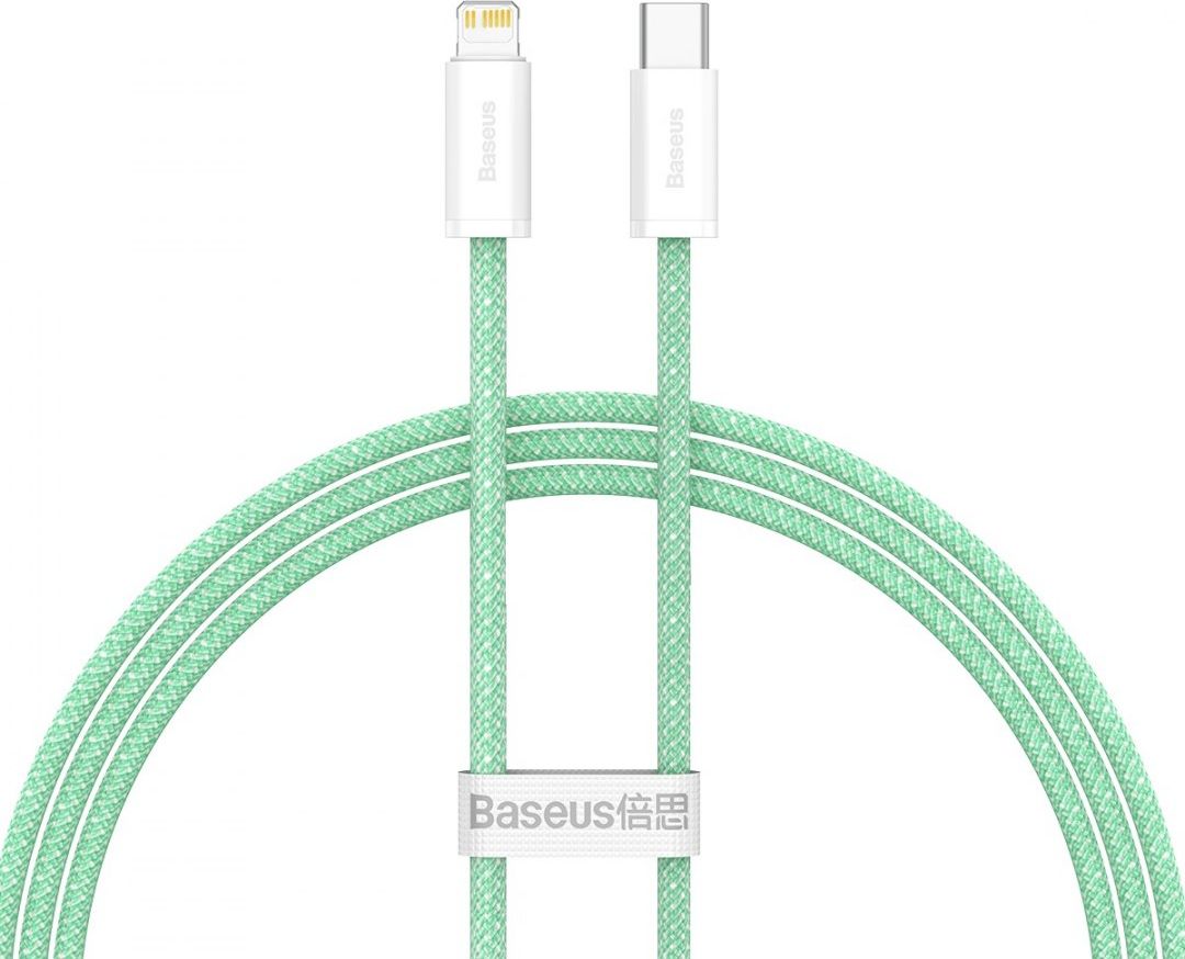 Kabel USB Baseus USB-C - Lightning 1 m Zielony (BSU3063GRN)