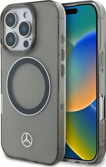 Mercedes Mercedes MEHMP16L23HUOSK iPhone 16 Pro 6.3" czarny/black hardcase Silver Ring MagSafe