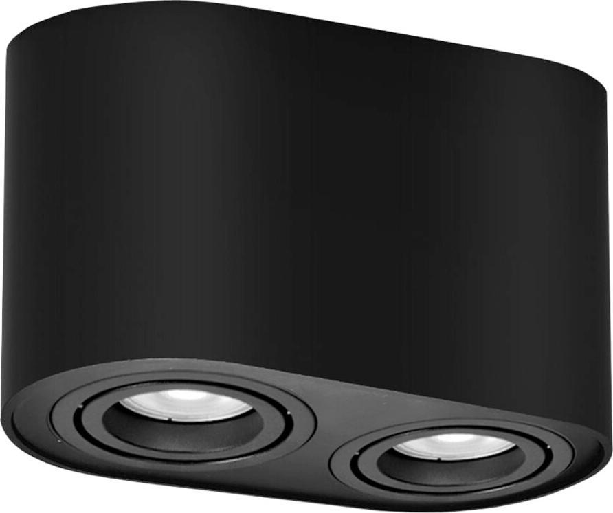 Lampa sufitowa Rabalux Regulowana lampa natynkowa Kobald czarny plafon przysufitowy