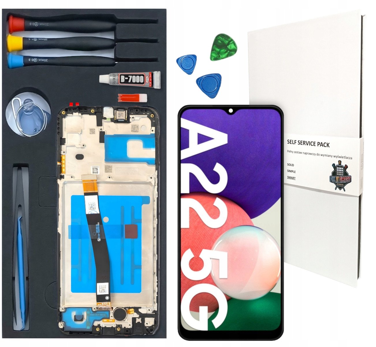 WYŚWIETLACZ LCD DO SAMSUNG GALAXY A22 5G ORYGINAŁ RAMKA ZESTAW WYMIANA