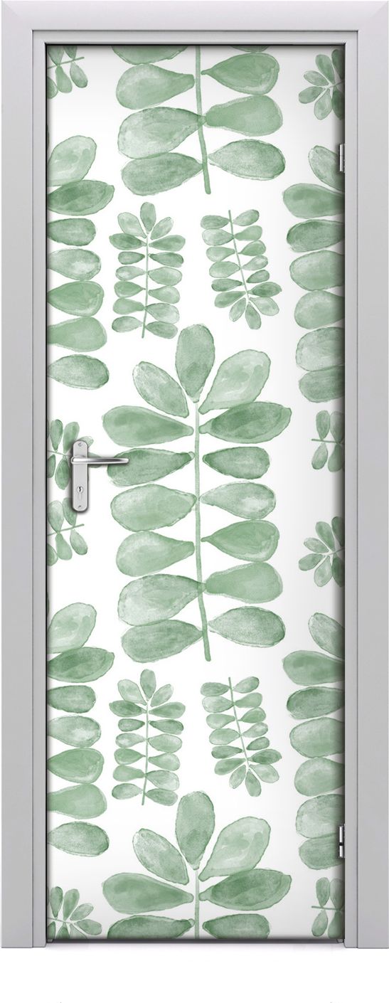 Tulup Fototapeta samoprzylepna na drzwi 75 x 205 cm liście eukaliptusa