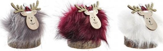 Dekoracja świąteczna DKD Home Decor ozdoby świąteczne DKD Home Decor Poliester MDF Renifer (10 x 7 x 10 cm) (3) (3 Sztuk)